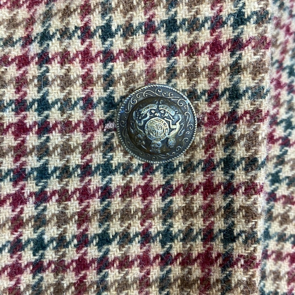 Womanβs Vintage Koret Petites Wool Blend Houndstooth Brown Suit- Size 6 - Picture 4 of 14